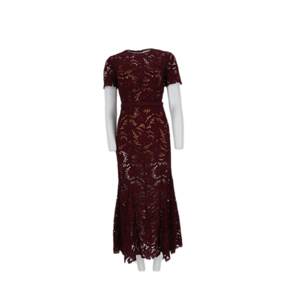 MAYFEYR - Self Portrait - Bordeaux Polyester Dress - PF26107MBUBURGUNDY