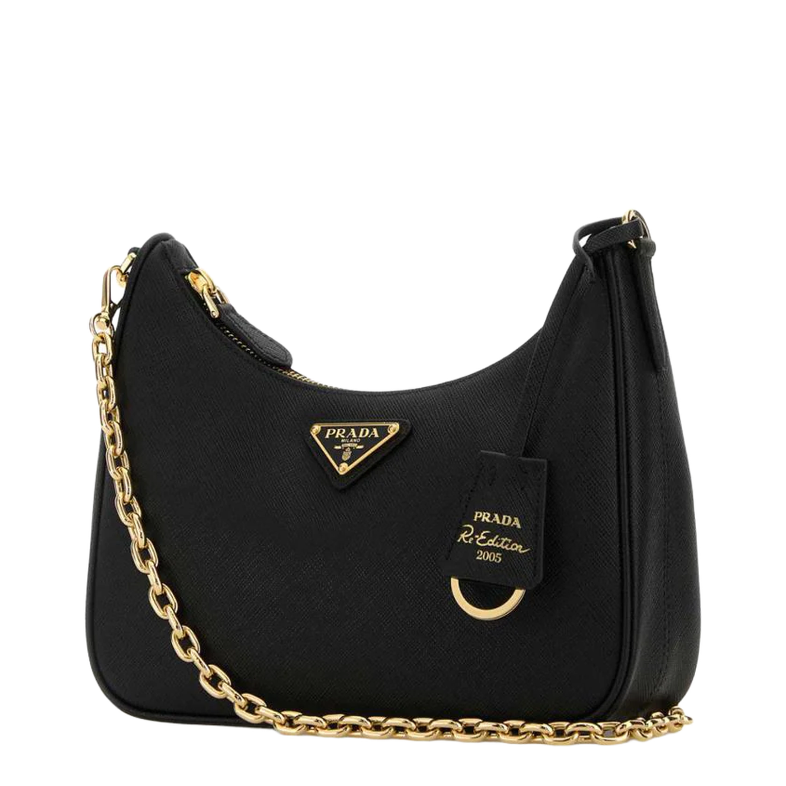 Black Leather Re-Edition 2005 Shoulder Bag