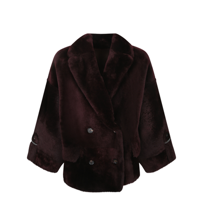 Reversible Fur Jacket Burgundy