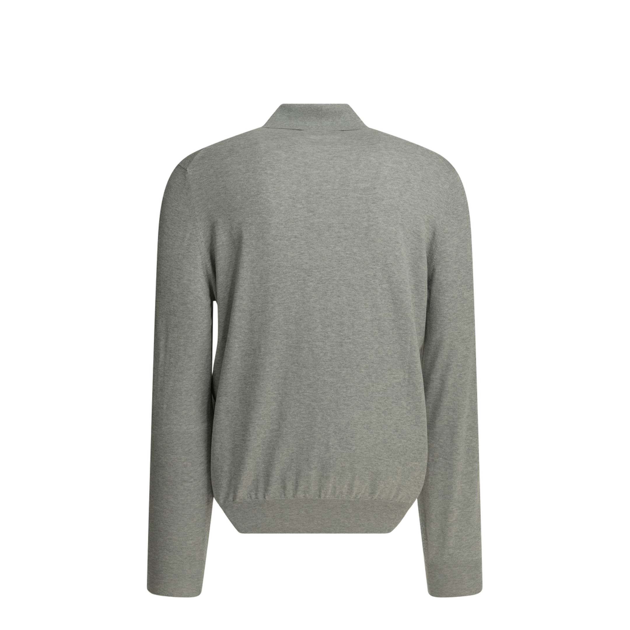 Buttons Long-Sleeve Polo Shirts Grey
