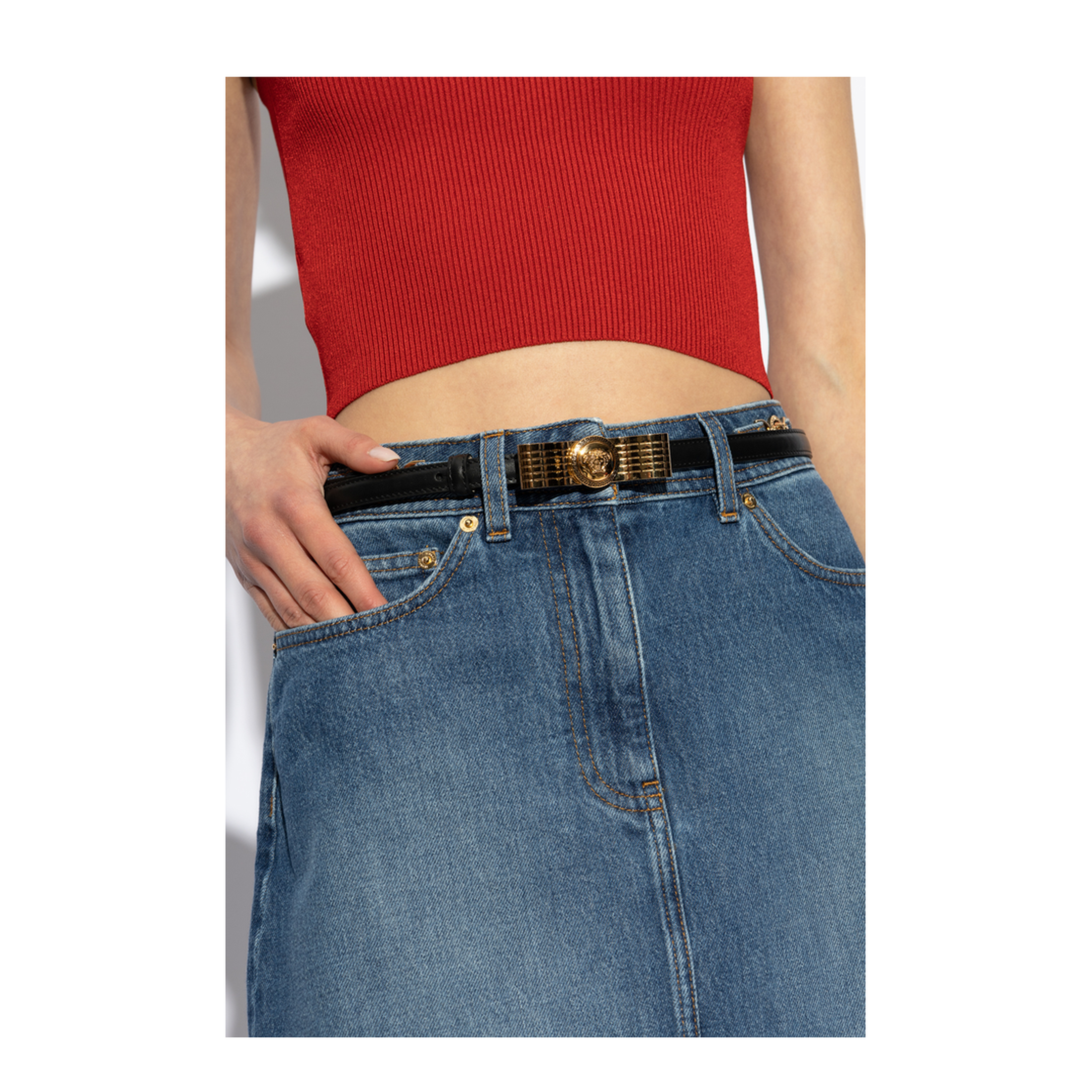 Medusa Logo-plaque Belt