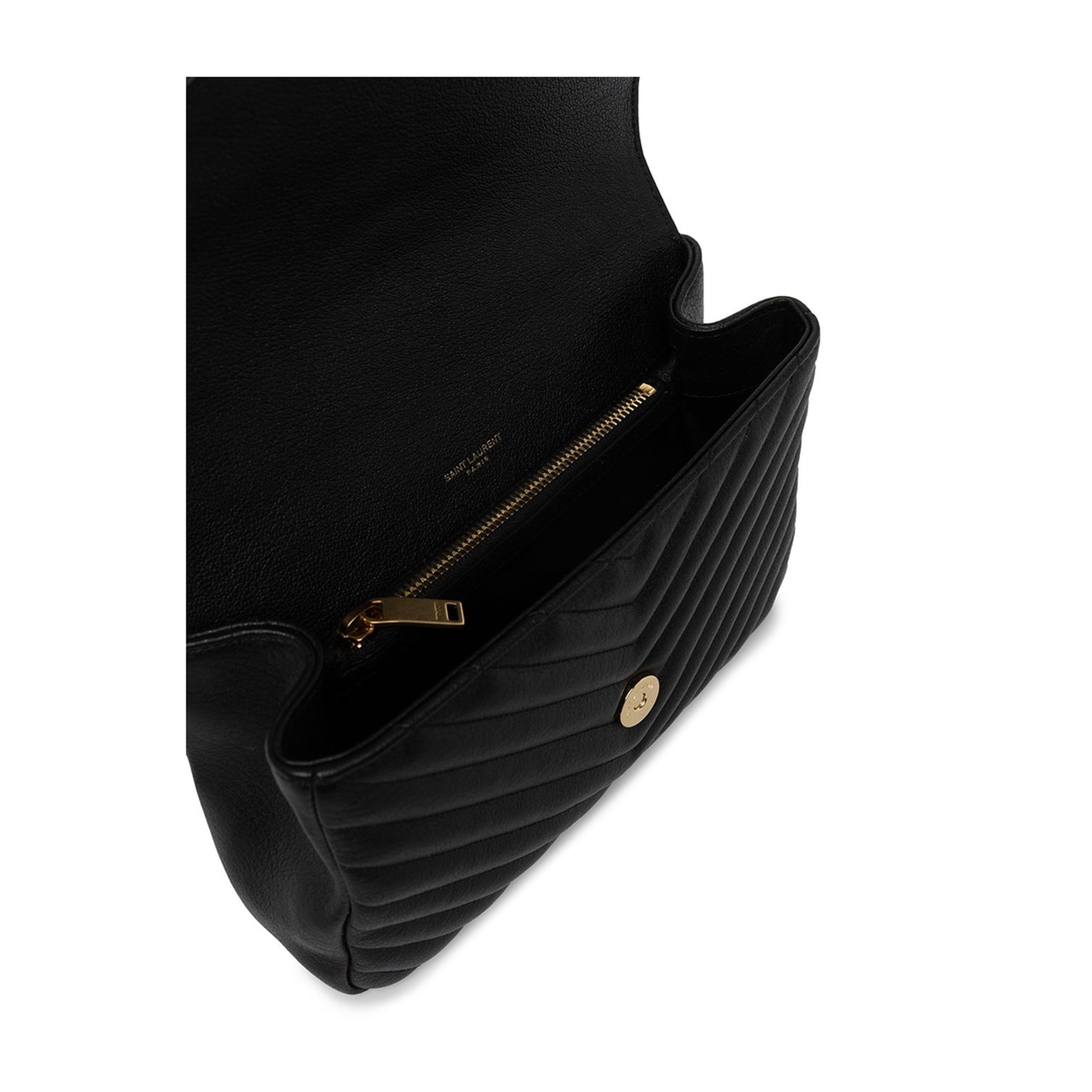 College Medium Quilted Leather Shoulder Bag - Nero