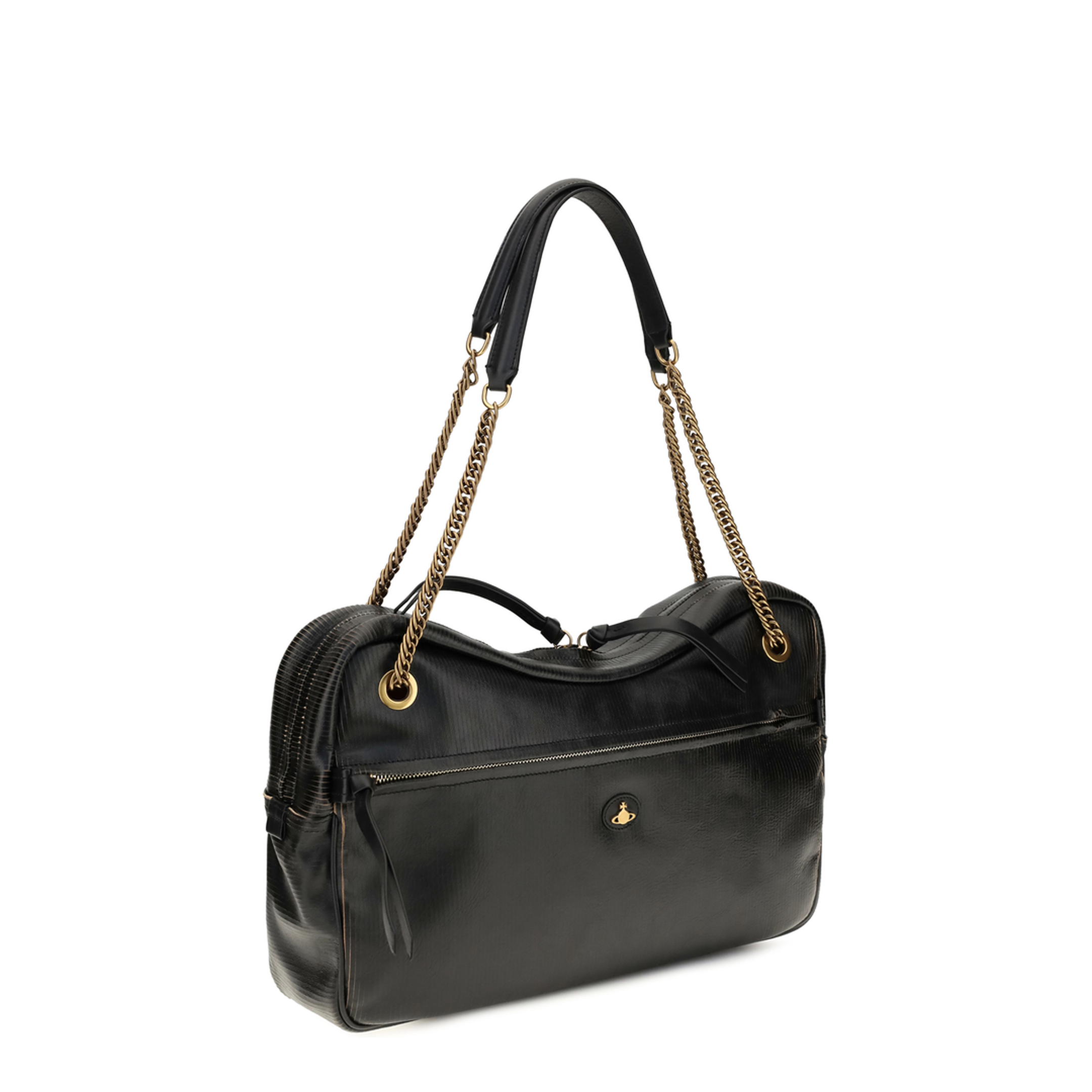 MAYFEYR - Vivienne Westwood - Large Dolce Textured Leather Shoulder Bag - 4601000JWL00EN