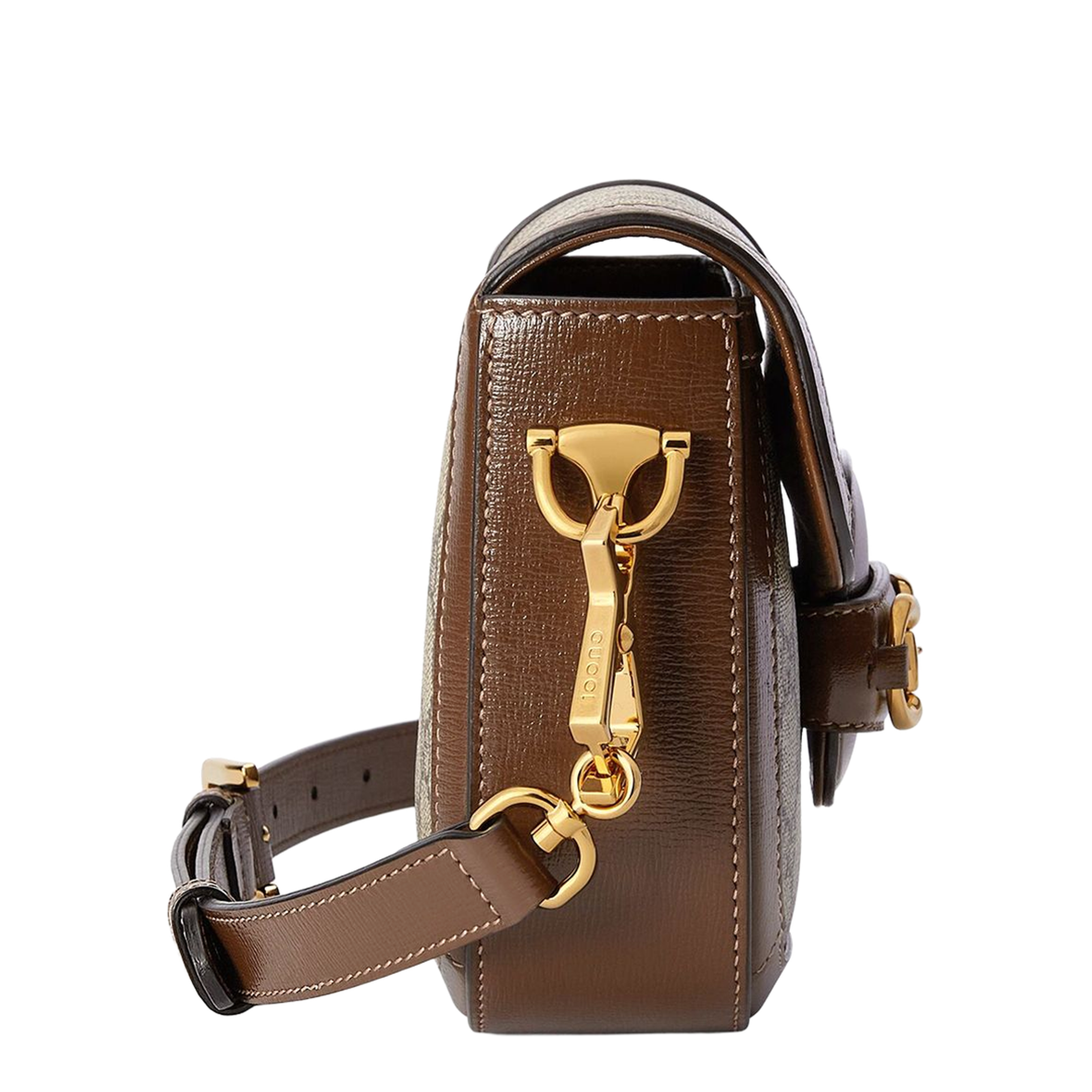 Horsebit 1955 Small Leather Shoulder Bag - Brown