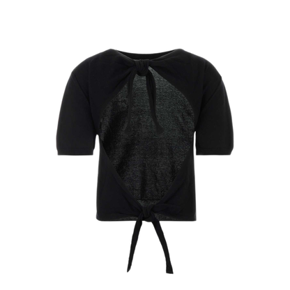 MAYFEYR - Ganni - Sheer Cotton Back Tie Top - A1070257099