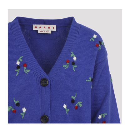 MAYFEYR - Marni - Embroidered Floral Cardigan - CDMD0463S0UFZ415FLB59