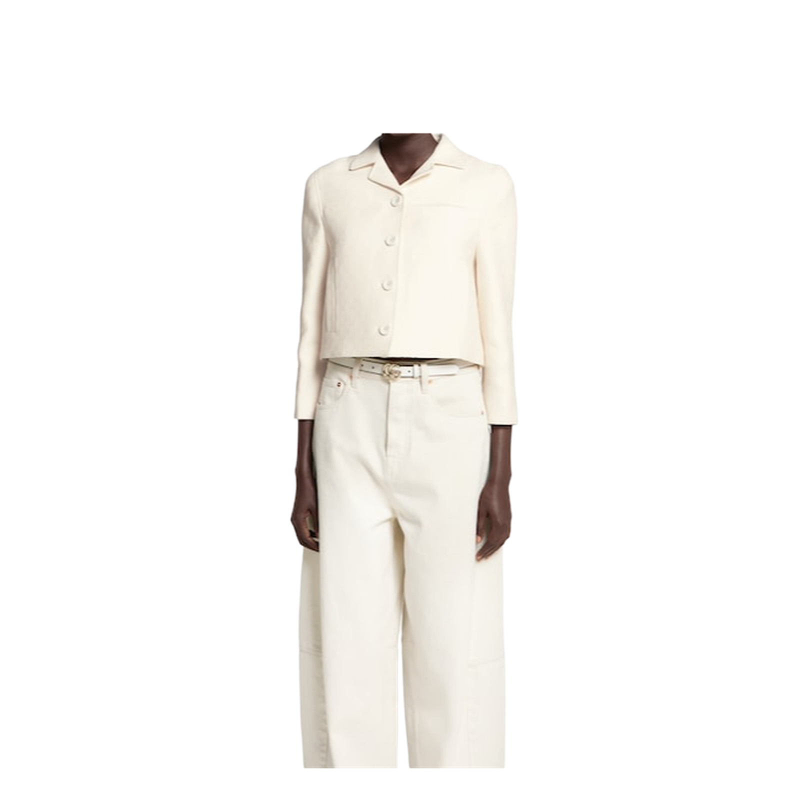 Wool Silk Crêpe Jacquard Jacket