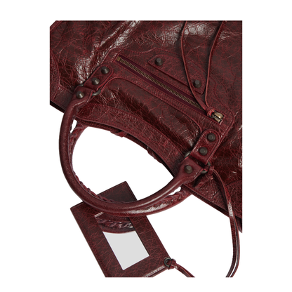 Le City Medium Lambskin Handbag - Berry Red