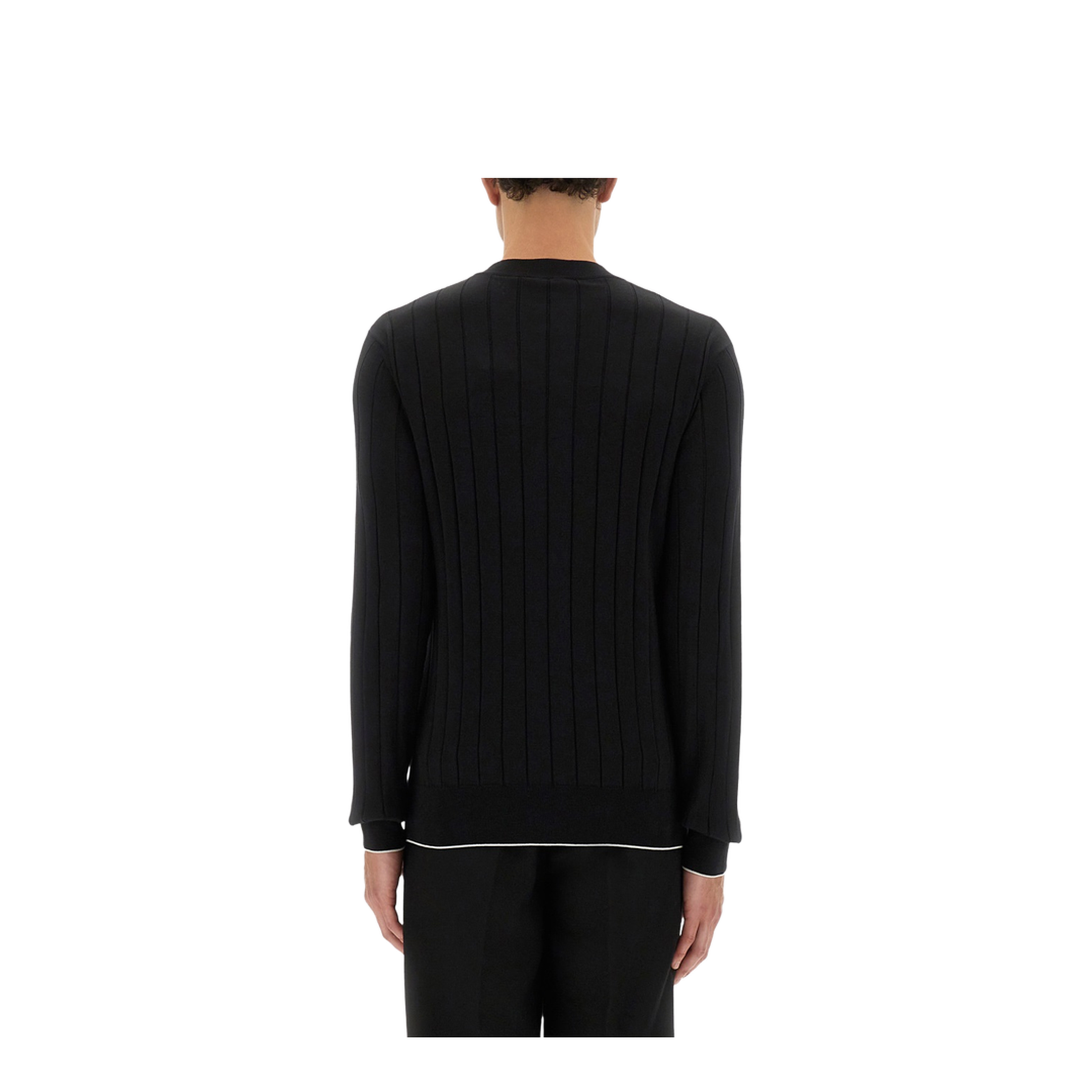 Silk and Cotton Knit PB Sweater Black