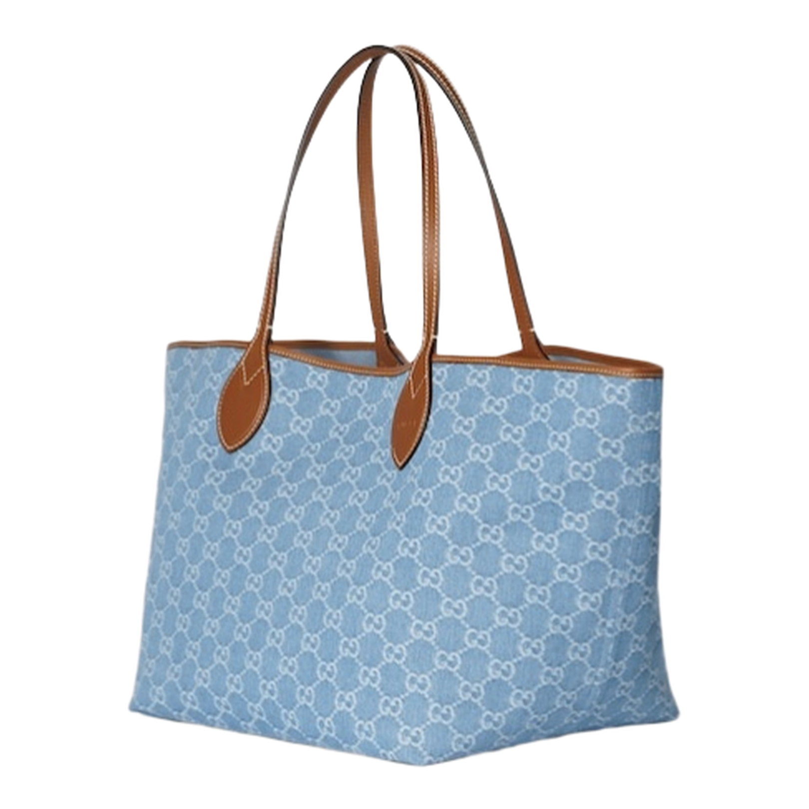 Totissima Large Tote Bag in Blue and White GG Denim