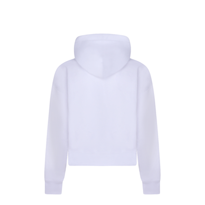 White Cotton Oversize Sweatshirt