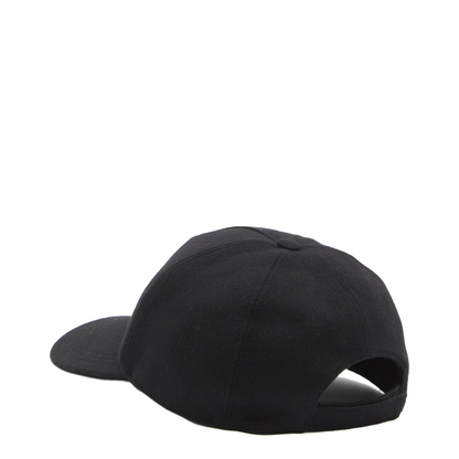 Black Wool and Cashmere Baseball Cap