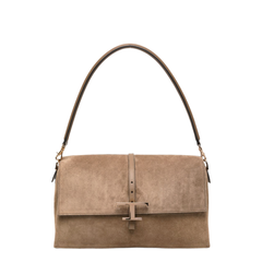 T Timeless Calf Leather Shoulder Bag - Brown
