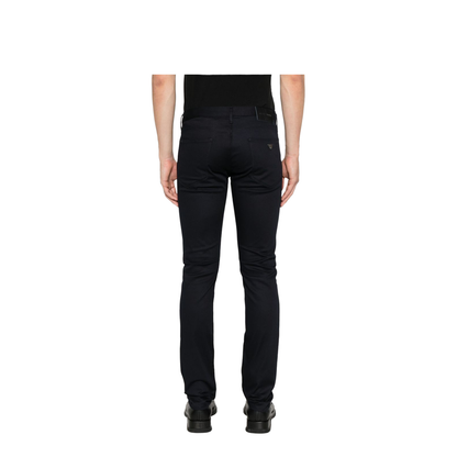 Navy Blue Denim Cotton Jeans