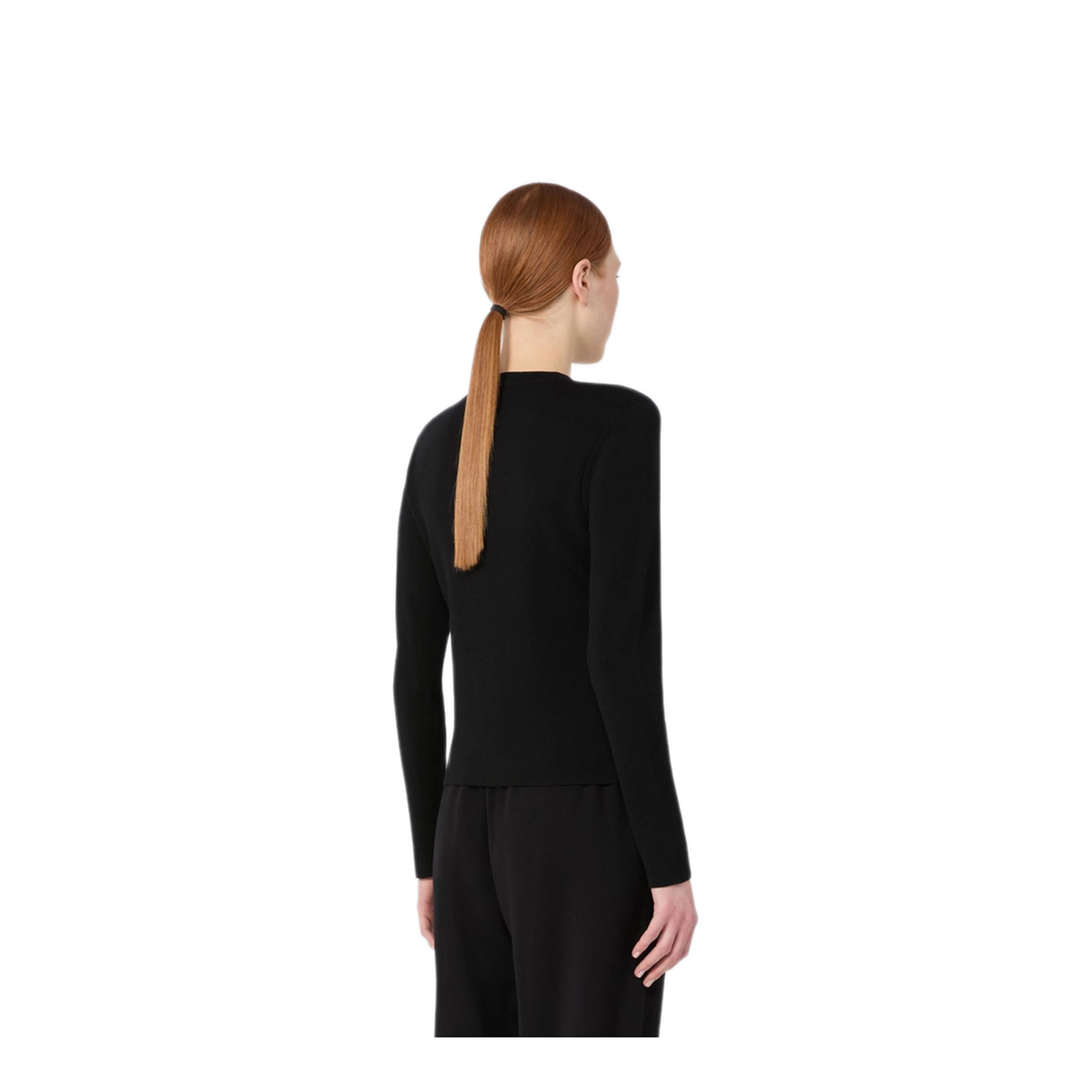 Black Wool Manto Sweater