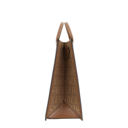 Allover Polyester Cotton Shopping Bag - Beige