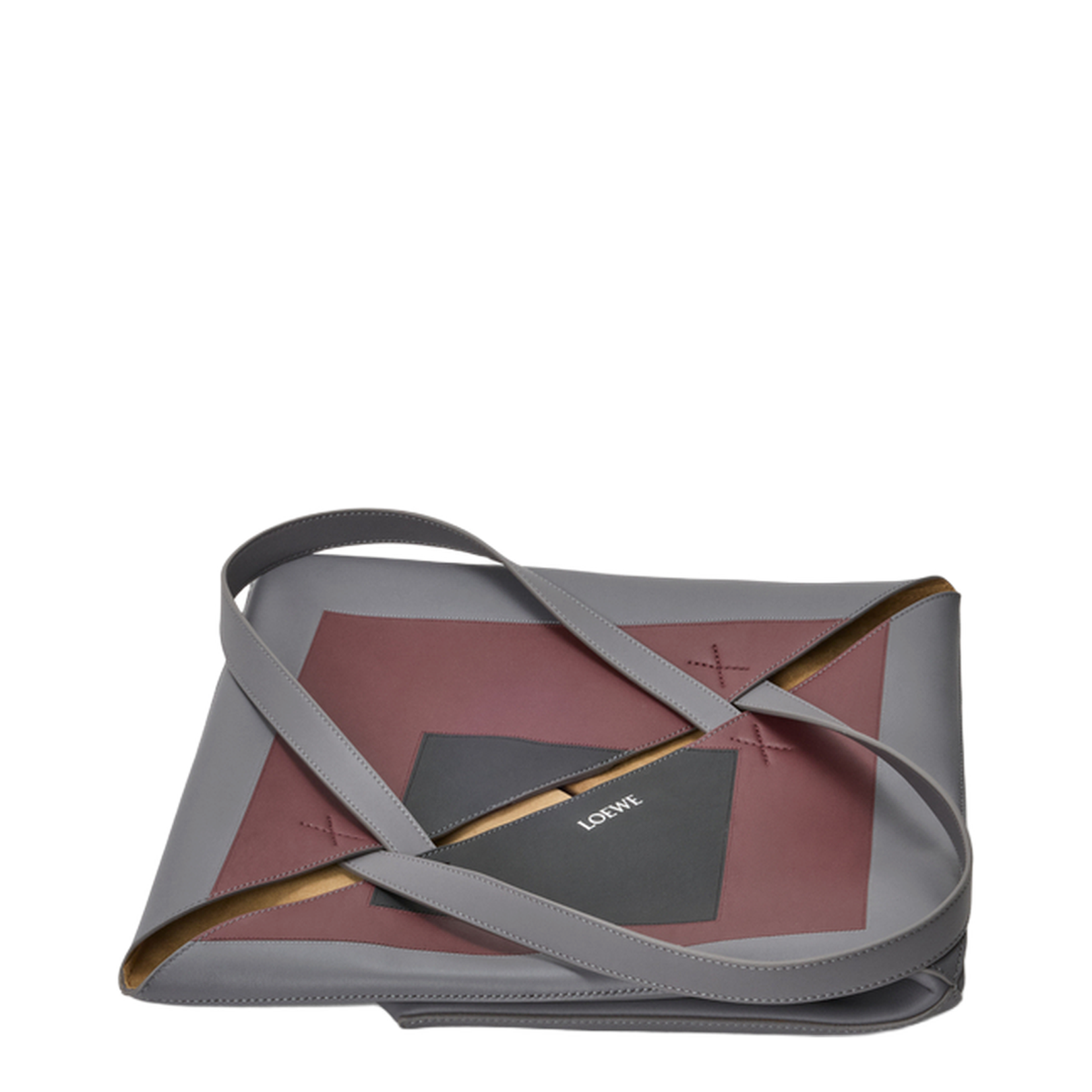 XL Puzzle Fold Tote in Nappa Calfskin Grey