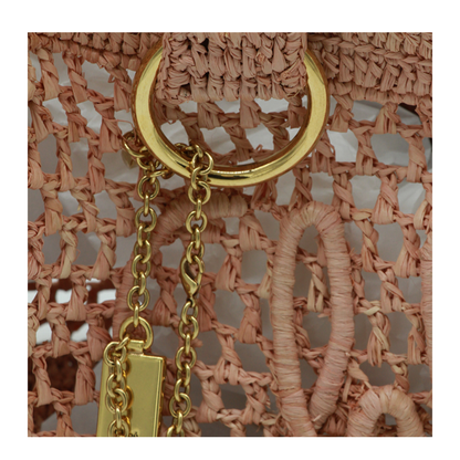 Summer Banana Small Raffia Tote - Summery Beige
