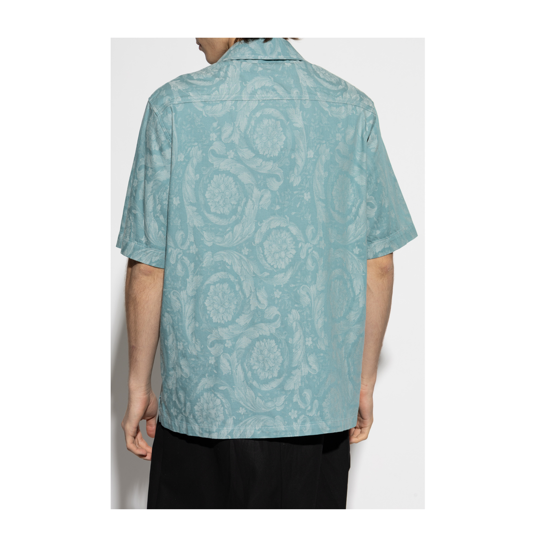 Men Shirt Barocco Pattern Medusa Motif