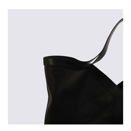 Y Maxi Tote in Grained Leather