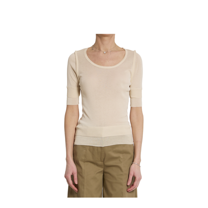 Trompe L'Oeil Viscose And Silk Top