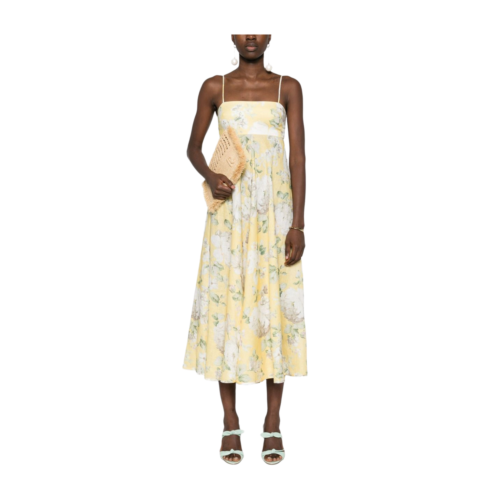 Floral Print Linen Dress
