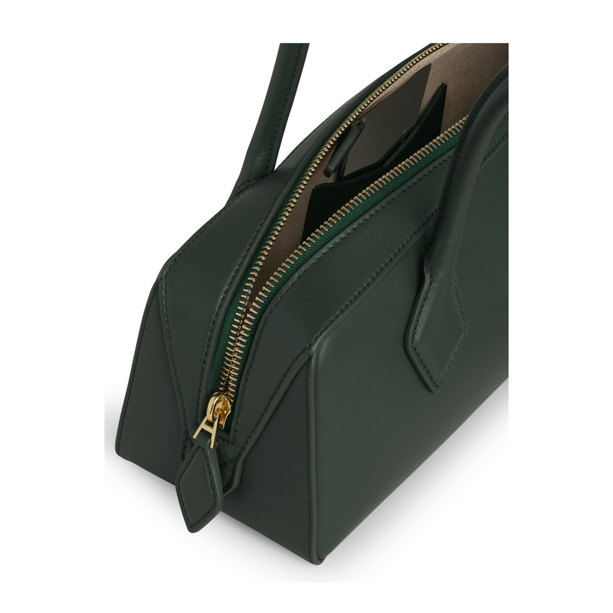 Le Teckel Medium Calfskin Shoulder Bag - Lichen