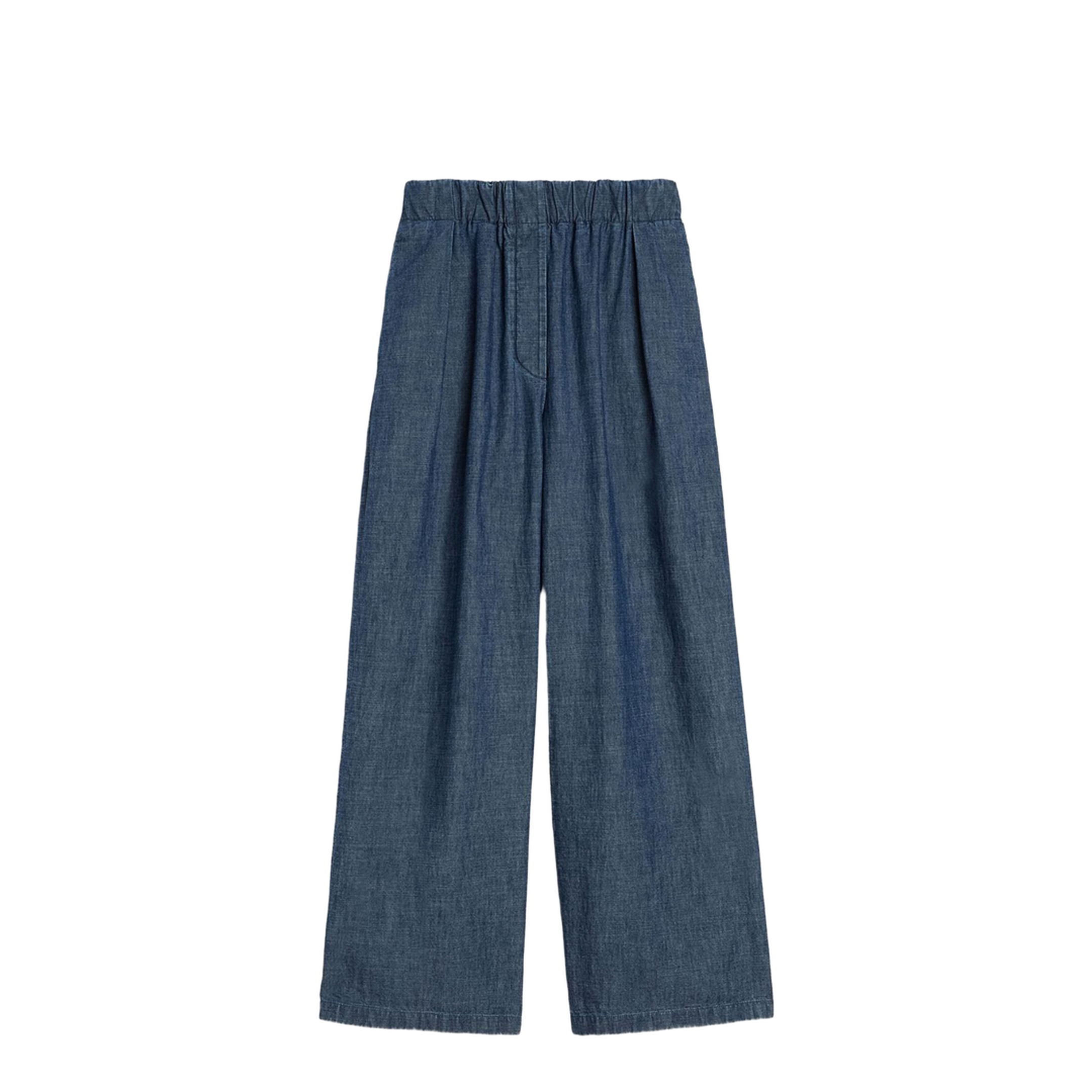 Cotton Wide-Leg Trousers