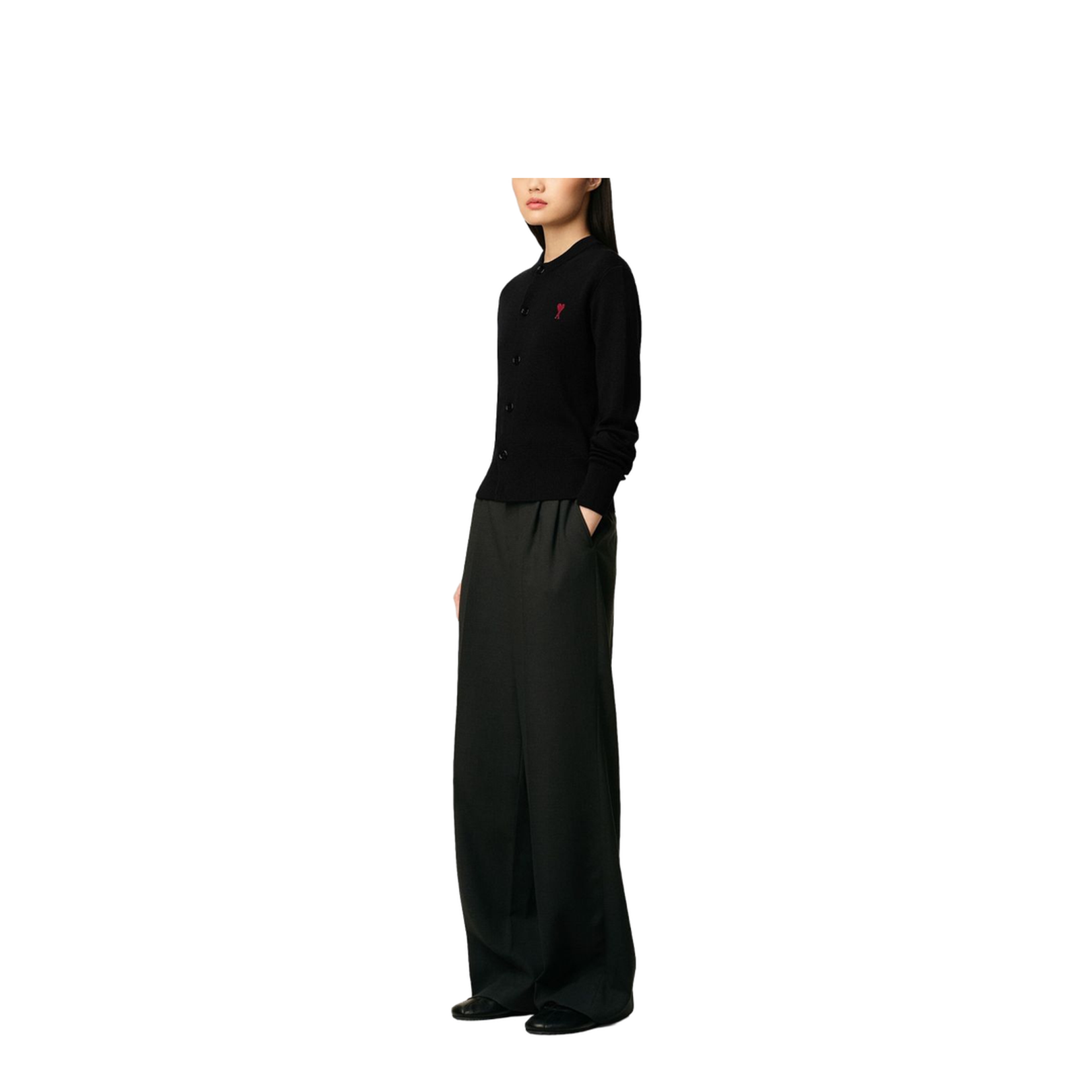Black Wool Cardigan