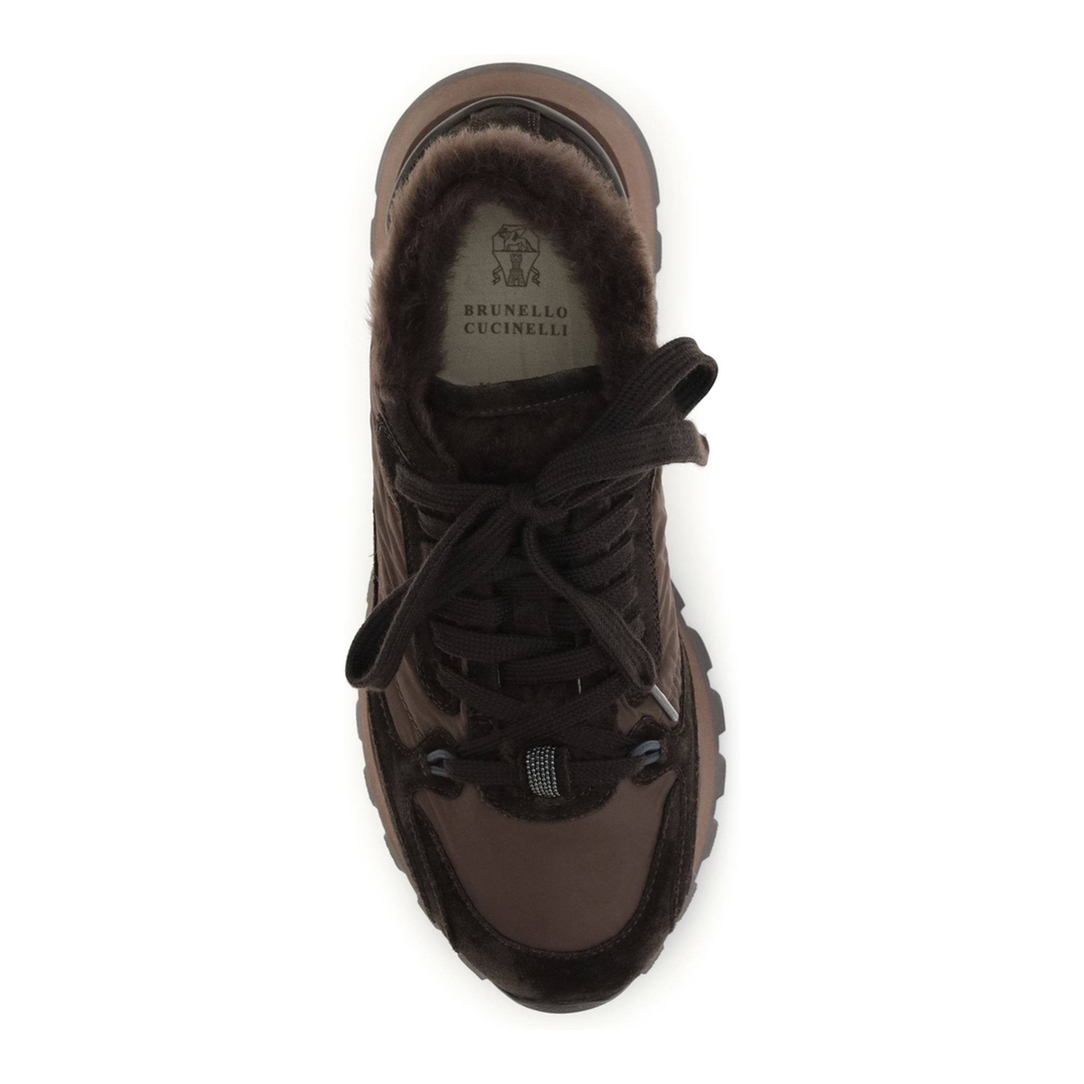 MAYFEYR - Brunello Cucinelli - Suede And Techno Fabric Sneakers With Shearling Lining - MZSFG3384C9795