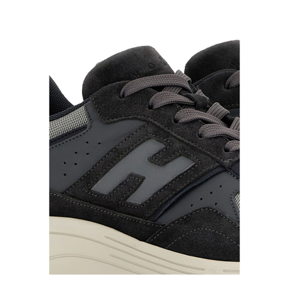 Midnight Blue Front Lace-Up Fastening Shoes