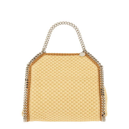 Natural Beige Falabella Woven Mini Tote Bag