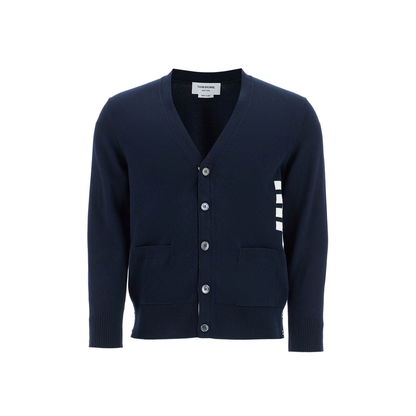 4-Bar Cotton Cardigan