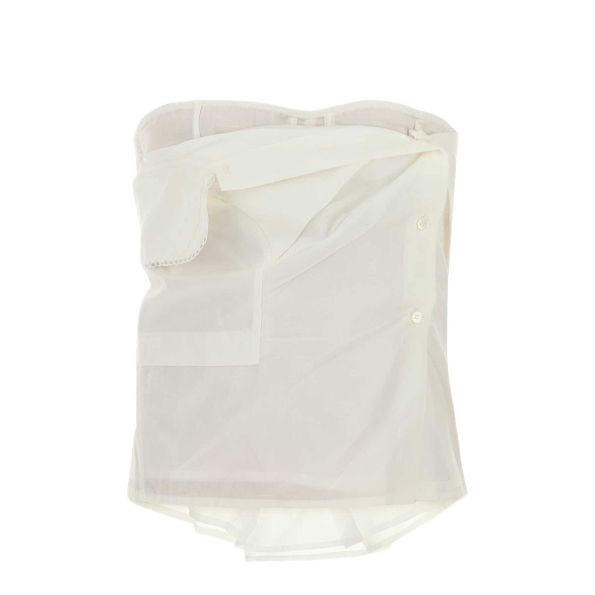 MAYFEYR - Miu Miu - White Poplin Top - MT2100SOOO163MF0009