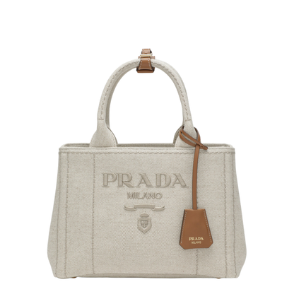 MAYFEYR - Prada - Jardinière Small Bag In Linen Blend - 1BG4648OKRCYAF0018