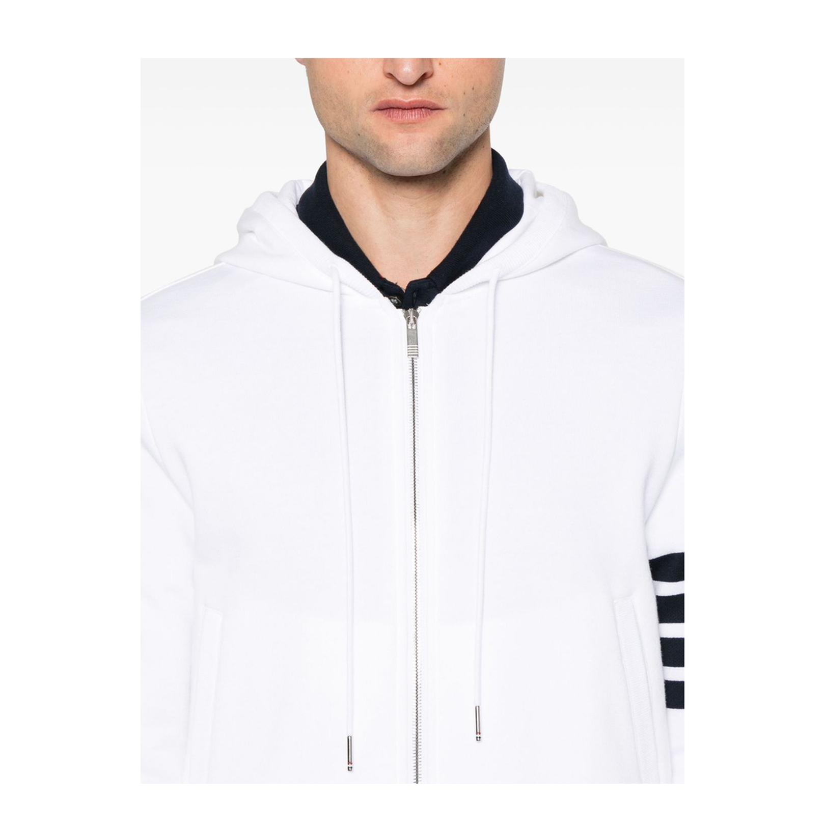 Classic Loopback 4-Bar Zip Up Hoodie