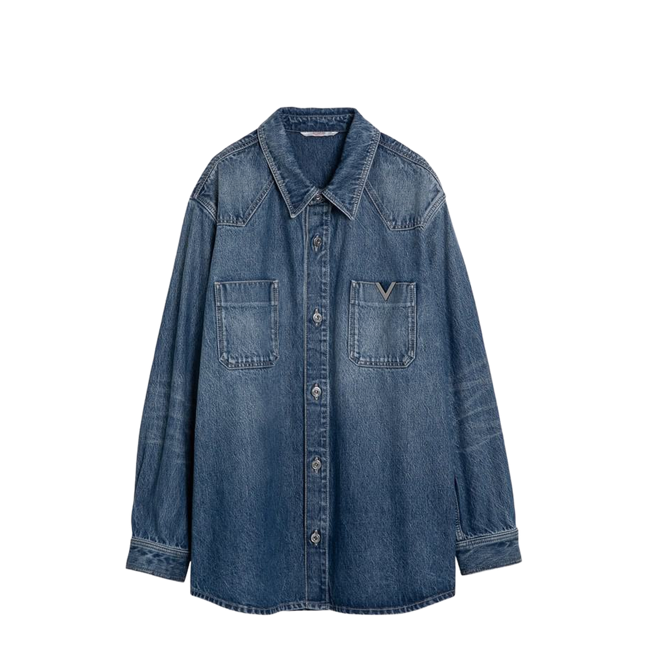 Denim Shirt V Detail