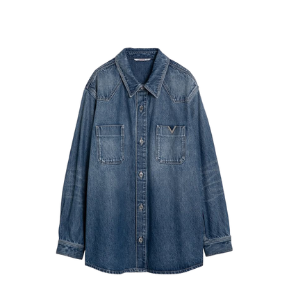 Denim Shirt V Detail