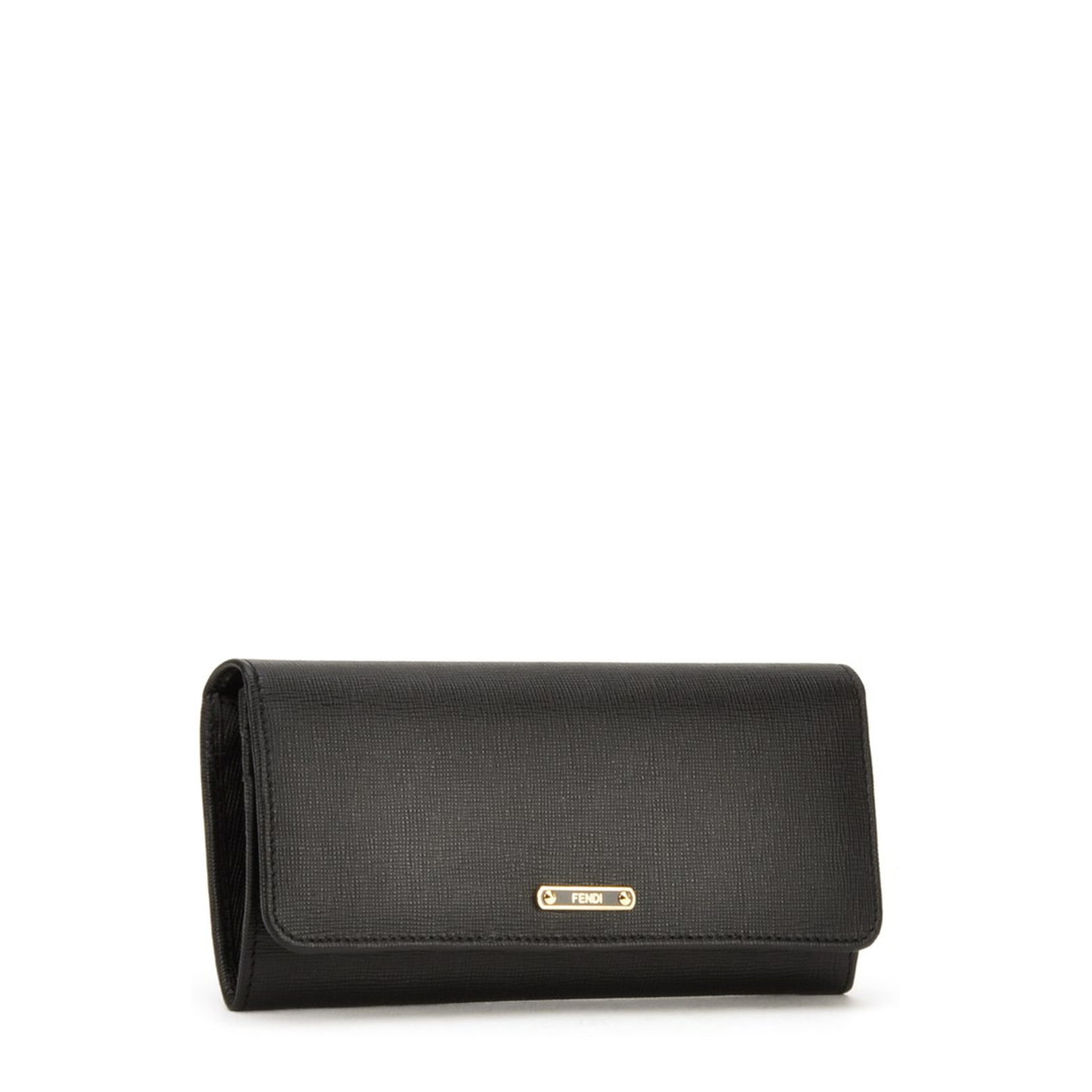 FF Diamonds Leather Wallet - Black