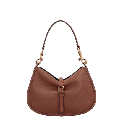 Pony Medium Shoulder Bag Leather Brown