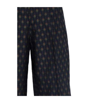 Embroidered Wool Blend Pant