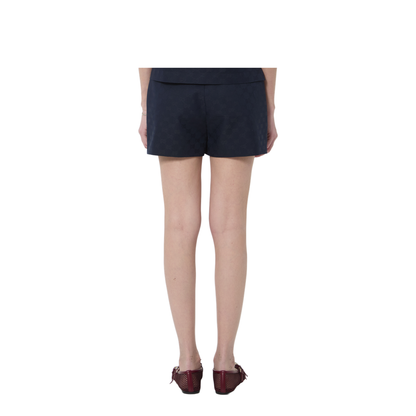 Blue Gg Cotton Gabardine Shorts