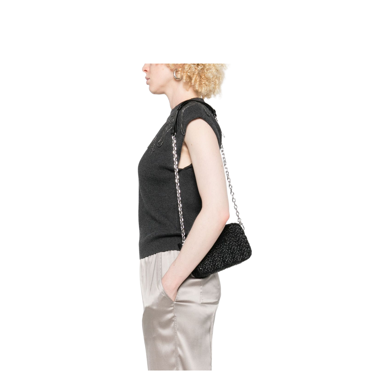 Embossed Camera Case with Chain Strap