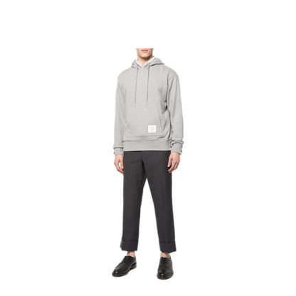 MAYFEYR - Thom Browne - Hoodie Pullover With Cb Rwb Stripe In Classic Loopback - MJT086A03377055