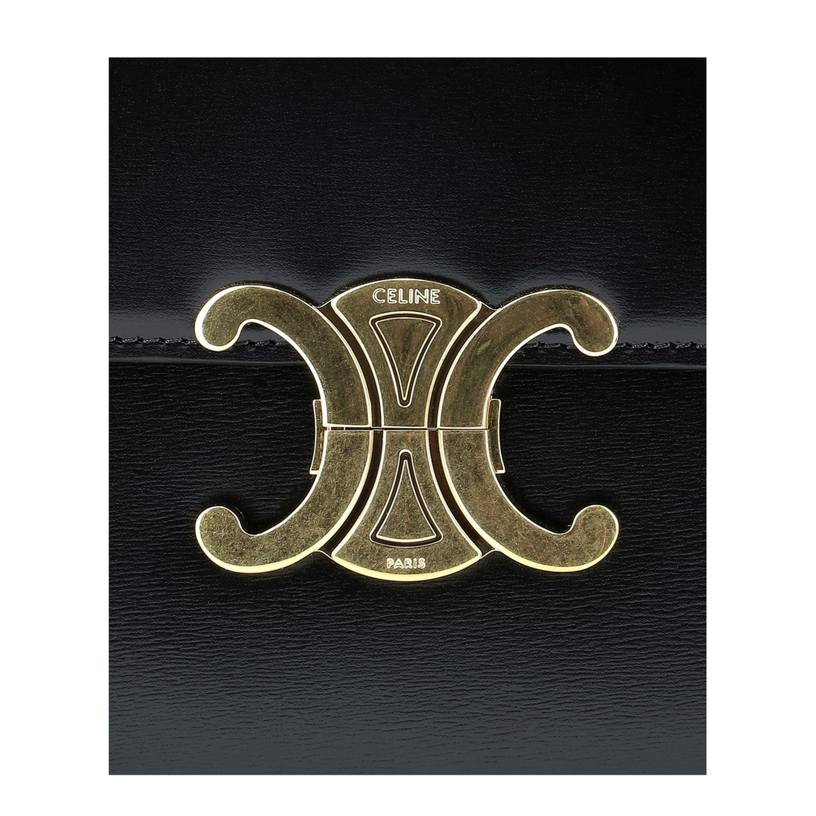 Classique Triomphe Bag in Shiny Calfskin - Black