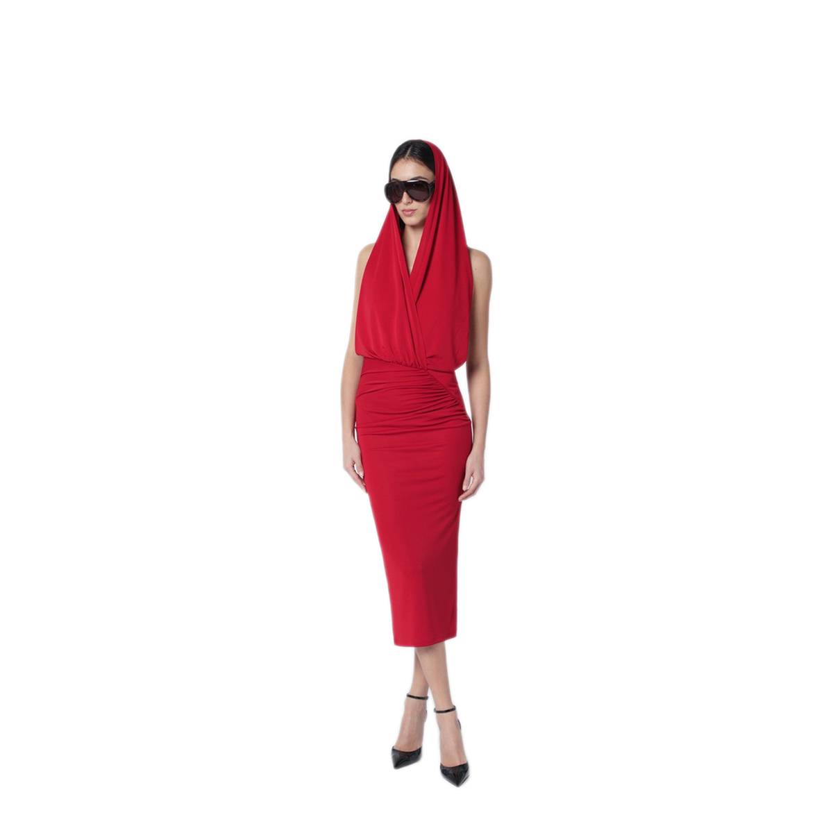MAYFEYR - The Andamane - Red Annie Hooded Midi Dress - T190151ATJP073SC