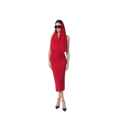 MAYFEYR - The Andamane - Red Annie Hooded Midi Dress - T190151ATJP073SC