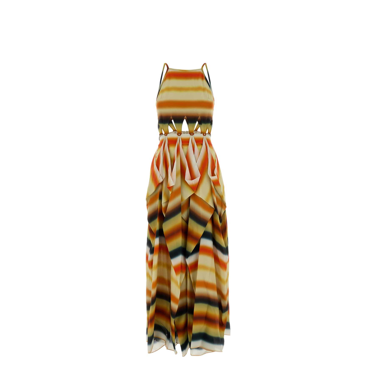 MAYFEYR - Loewe - Printed Crepe Dress - S616Y09XC2ORANGEMULTICOLOR