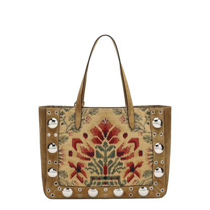 Medium Tote Bag Nellcôte in Jacquard Fabric