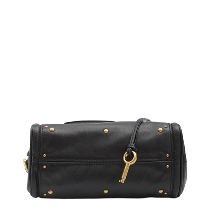 Paddington Small Buffalo Leather Shoulder Bag - Black